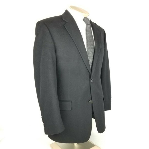 Pavone Mens Sport Coat 42R Pure Cashmere Black - Picture 4 of 12
